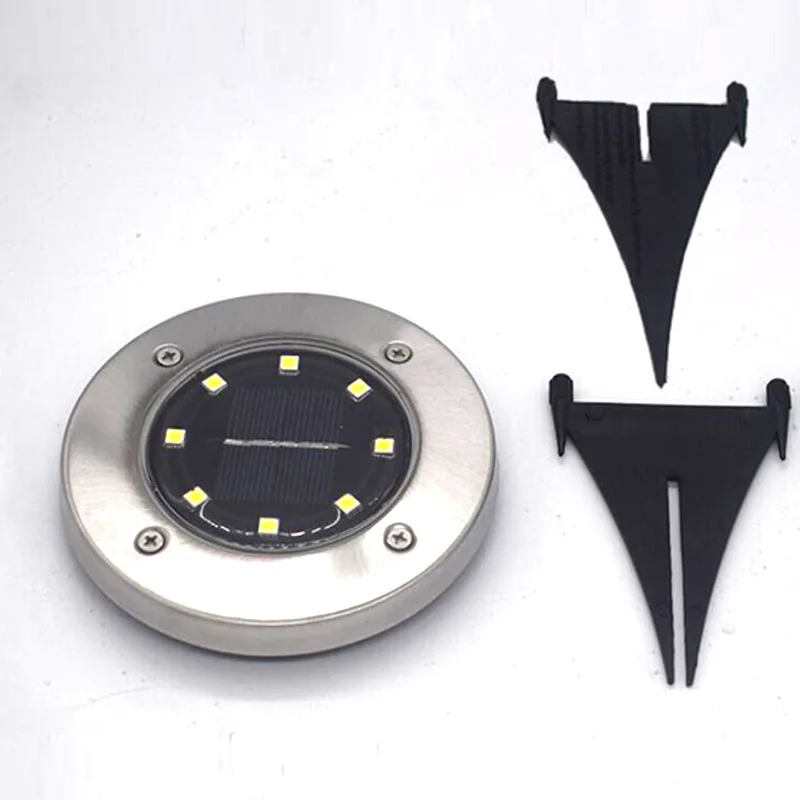 구매 12PCS 8 Led 야외 정원에 대 한 태양 빛 방수 태양 전원 된 램프 지상 램프 프리 드라이브 웨이 잔디 도로 장식