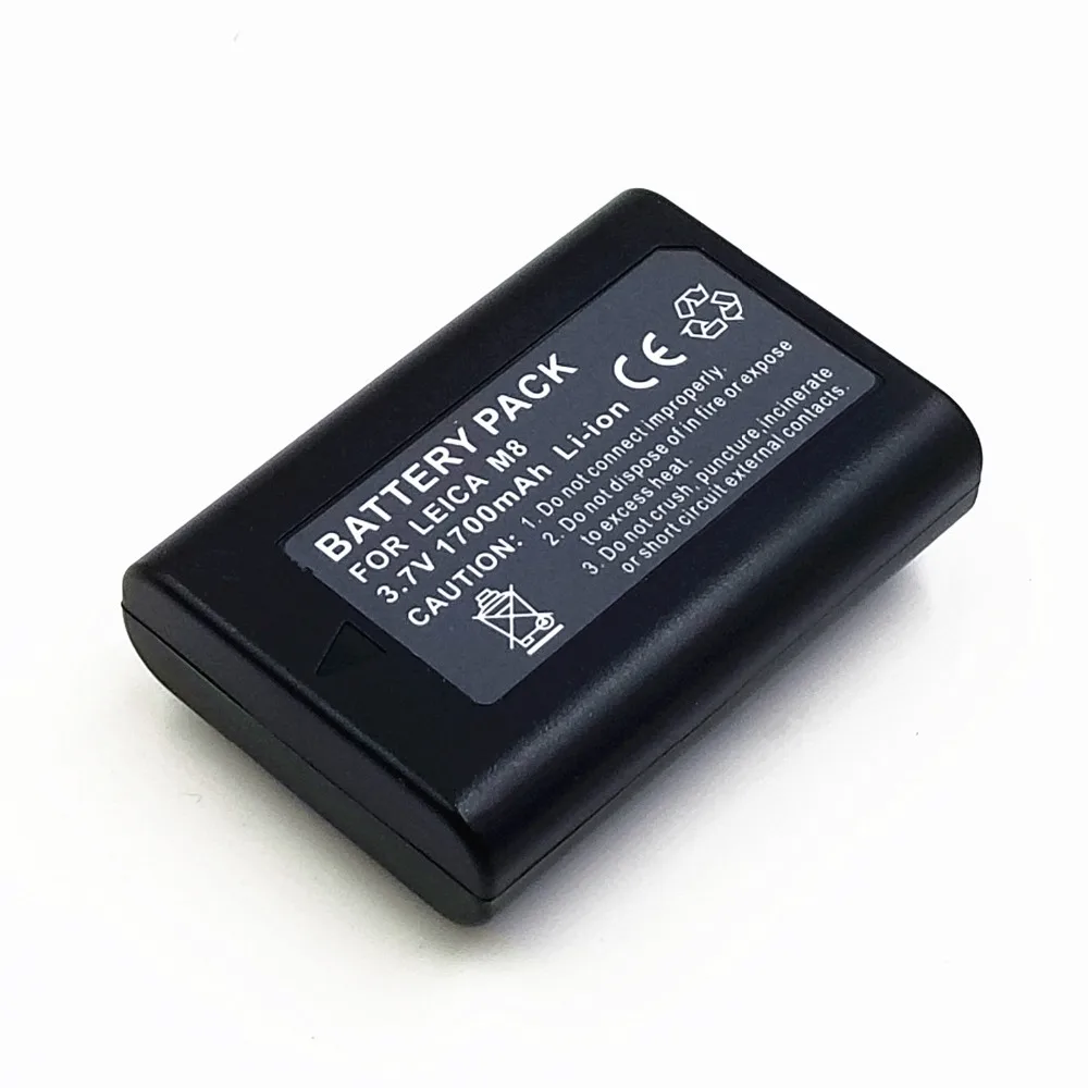 Аккумулятор WHCYonline 1700 мАч для камеры LEICA M8 M9 M8.2 M9-P ME BM8 M9-M | Электроника