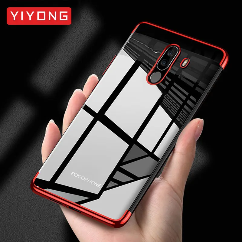 PocoPhone F1 чехол Clear YIYONG Роскошный тонкий чехол из ТПУ на заднюю панель Xiaomi PocoPhone F1 силиконовый мягкий чехол для Xiomi Redmi Poco F1 чехол