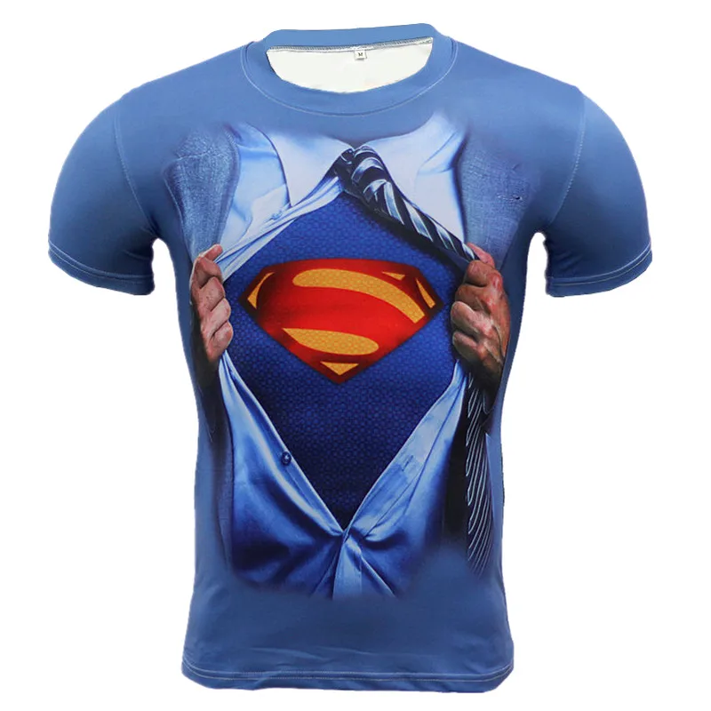 Распечатать Мультфильм Hero Сжатия Обтягивающие Футболки|t-shirt t-shirt|t-shirt ct-shirt compression