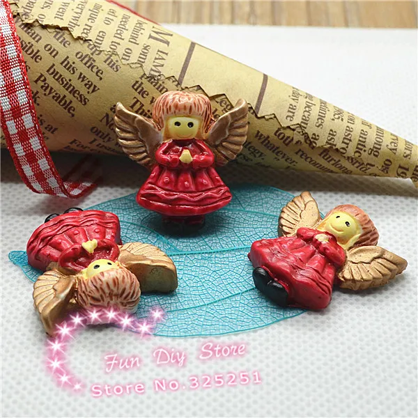 

Flat Back Christmas angel for Holiday Decoration 25*26mm 50pcs/lot