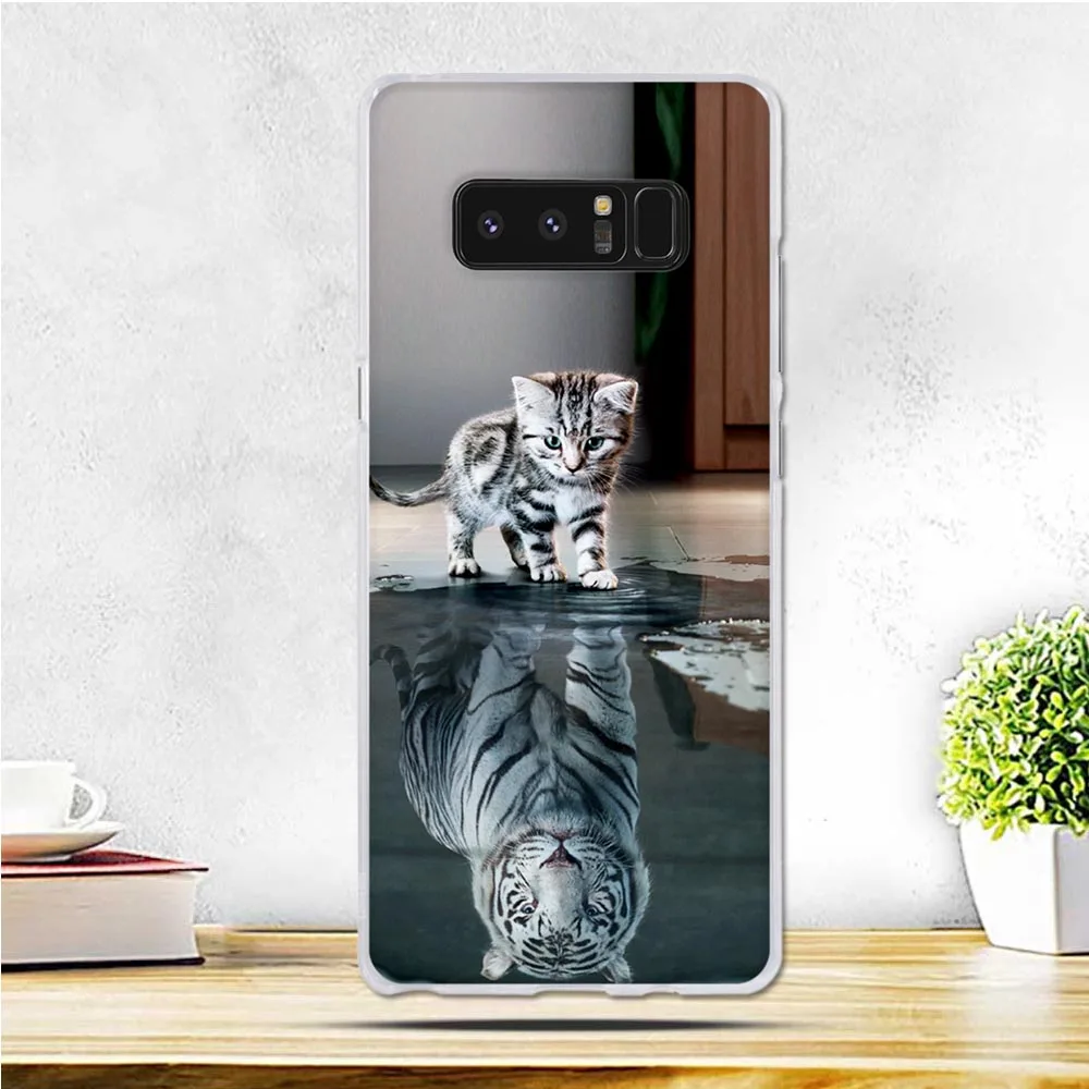 Роскошный мягкий силиконовый чехол для телефона Samsung Galaxy Note 8 N950F тонкий из ТПУ с 3D