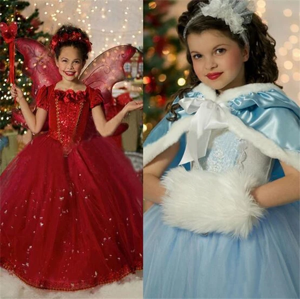 Детские платья принцессы Эльзы для девочек карнавальный костюм нарядное платье +
