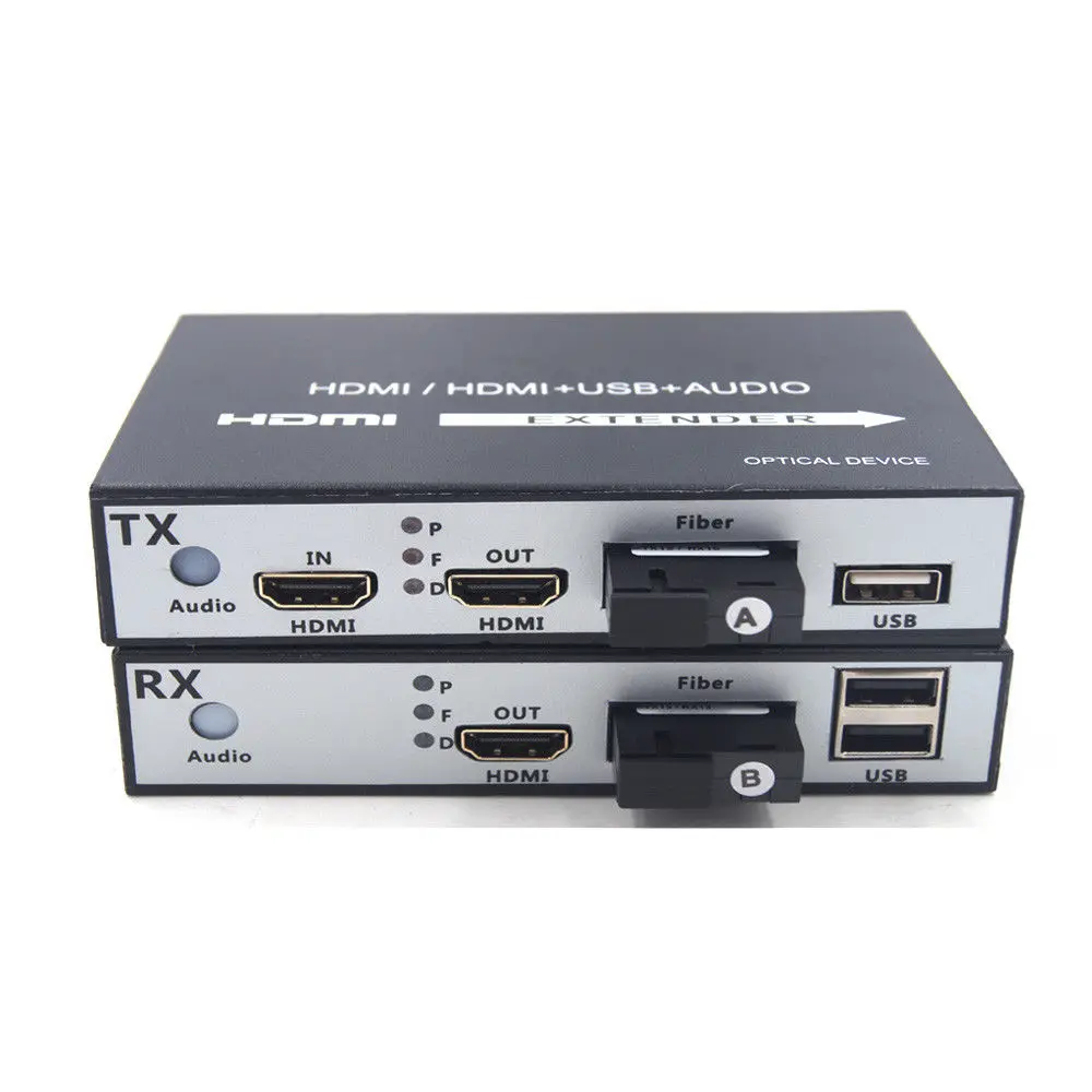 

Удлинитель HDMI-HD 1080p HDMI через оптоволоконные медиа-конвертеры с KVM, до 20 км