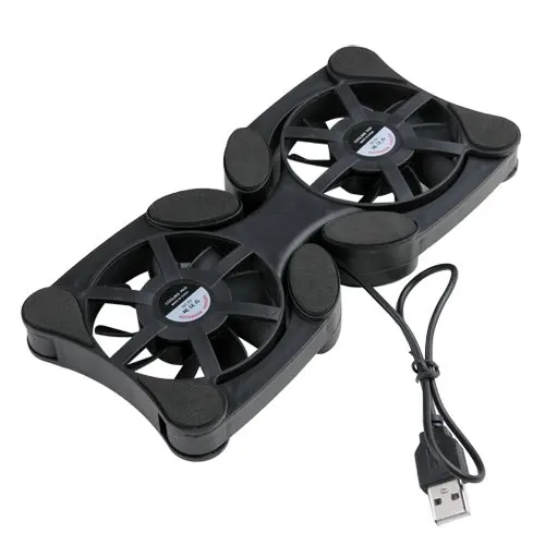 

YOC-Hot Sale Portable Folding USB 2 Fan PC Computer Laptop Cooling Cooler Pad