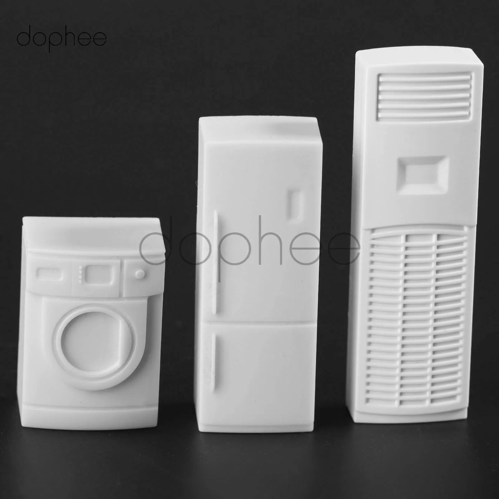 Dophee 10 комплектов белая пластиковая модель стиральной машины + холодильника