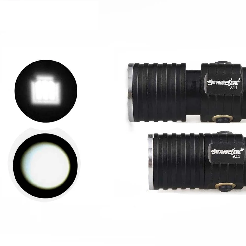 SKYWOLFEYE Focus XML T6 LED Flashlight Torch Rechargeable Zoomable 3 Modes CR123A Mini Portable Flash Light for Outdoor Camping | Освещение