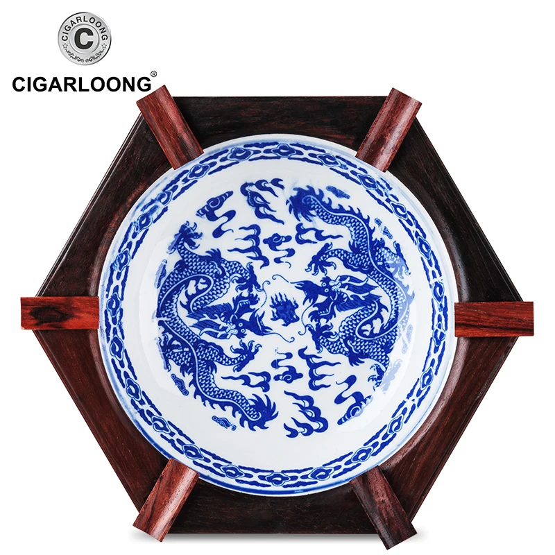 

Luxury Square round Ebony Solid Wood Ashtrays Cigars Holder Ash Tray Square Table Ashtray Tobacco Cigarette 6 Slots CLG-0095