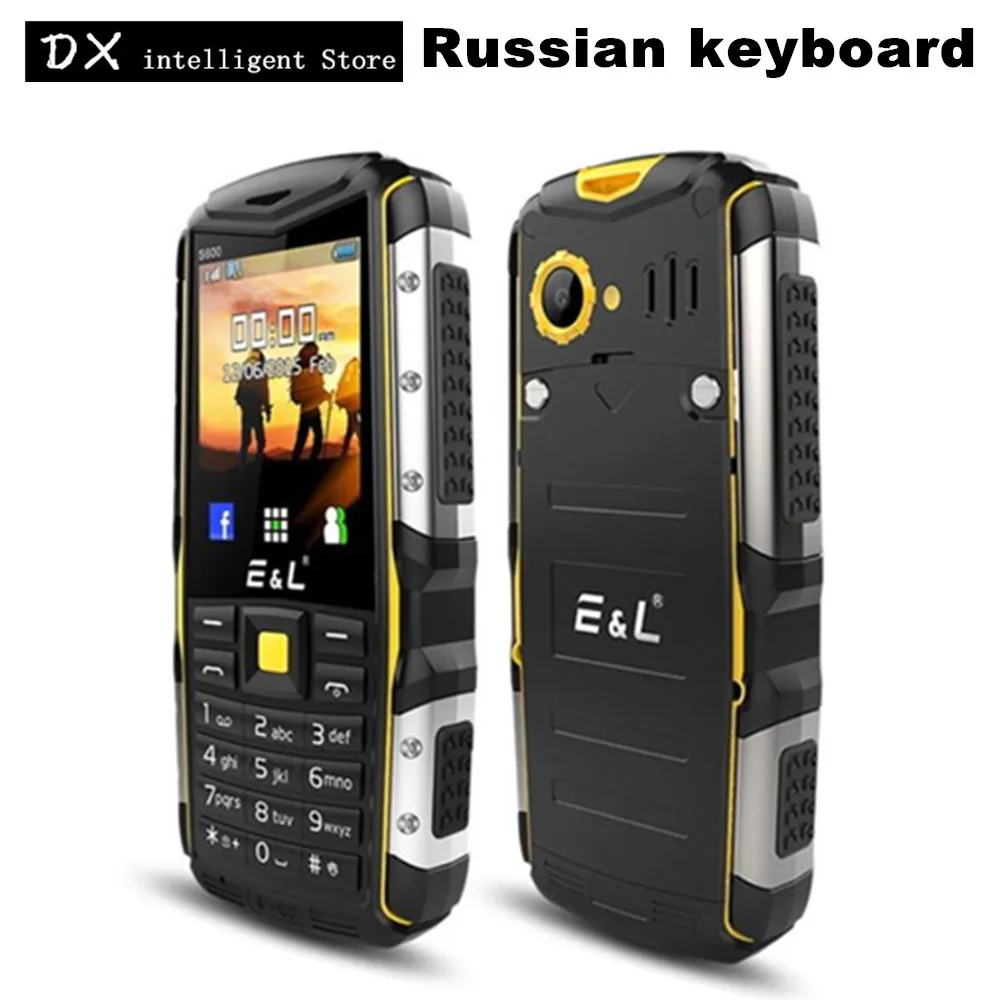 Оригинальный E &amp L S600 2 4 &quotэкран русская клавиатура мобильный телефон с двумя sim