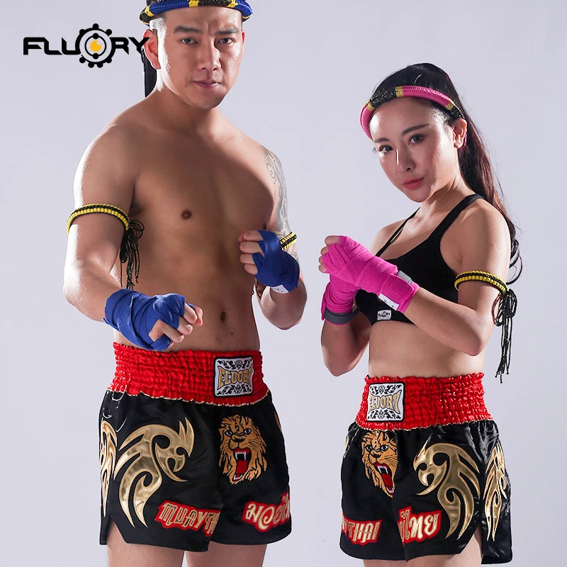 Шорты Fluory muay thai боксерские шорты для ММА взрослых и детей 2019 новый стиль