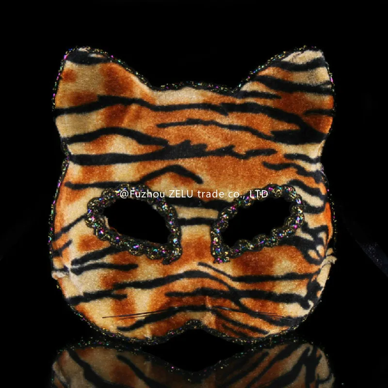 Zljq Творческий Хэллоуин Animal mask кошка Уход за кожей лица Маски для век Мода