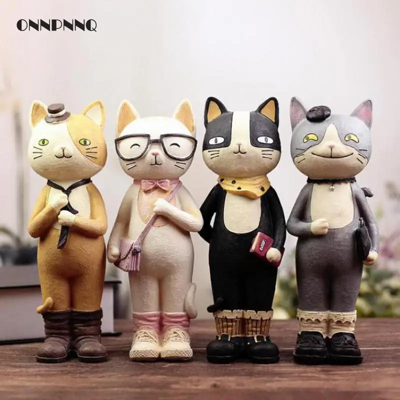 Креативный H-22cm Kawaii Nicole Cat изделия из смолы аксессуары фигурка копилка студенческий подарок на день рождения ремесло Домашний декор