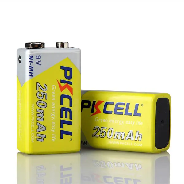 1 упаковка PKCELL NI MH 6F22 250Mah 9V перезаряжаемая батарея|battery mosquito|battery r6pbattery grip for camera |