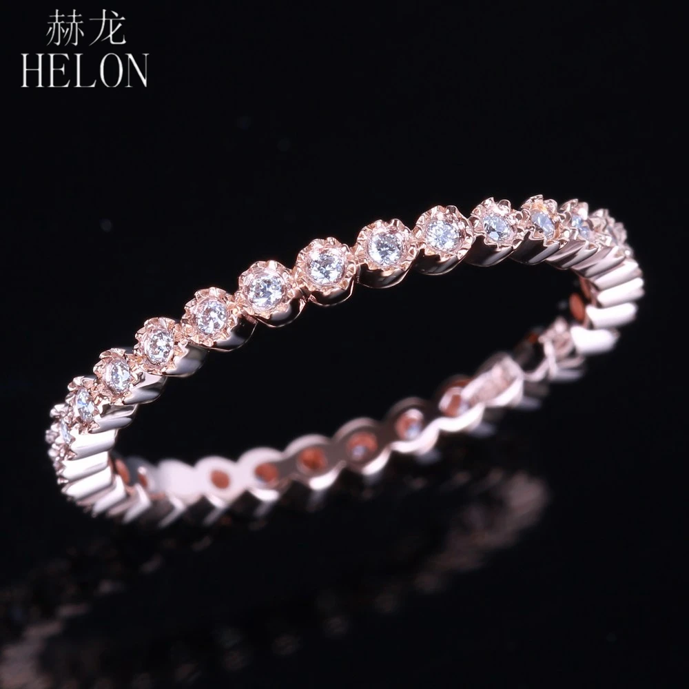 Женское кольцо из розового золота с бриллиантами 0 15 карата|ring ring|fine jewelryring wedding |