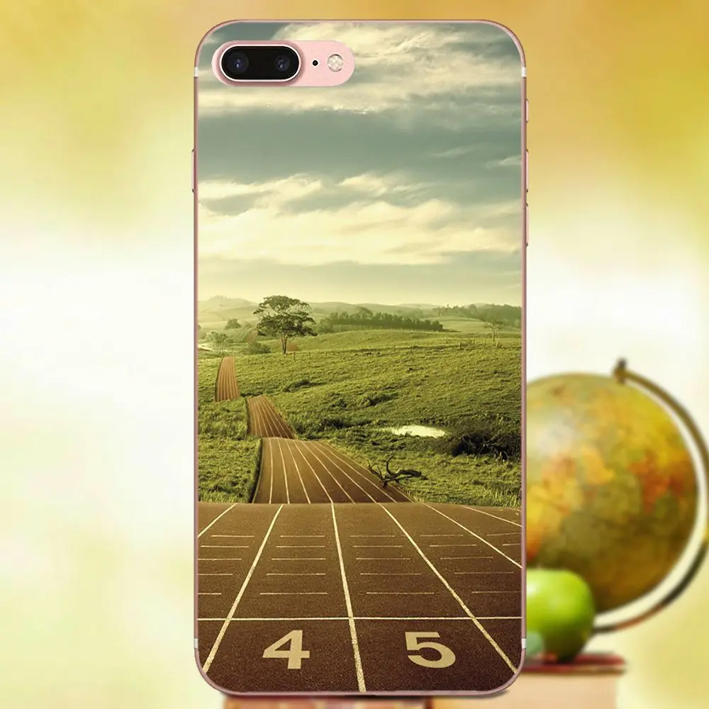 Athletics Track Start Line Pattern Lovable Drawing TPU For Huawei Mate 7 8 9 10 P7 P8 P9 P10 P20 Lite Plus Pro GR5 P Smart 2017 | Мобильные