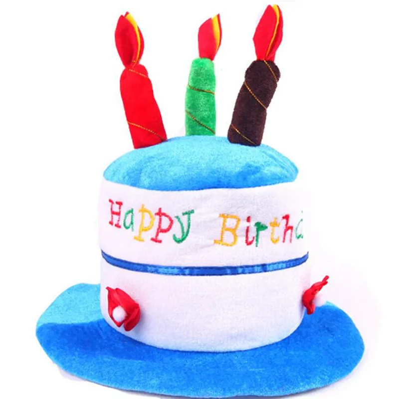New Birthday Cake Hat Kids Adults Party Candle Cap Boys Girls Hats Headwear Supplies Wedding | Дом и сад