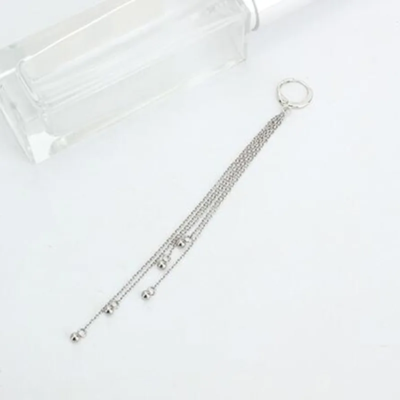 1pcs 1 шт. корейские ювелирные изделия KPOP Bangtang мальчики из нержавеющей стали цепь пять шариков серьги Suga серьги гвоздики для женщин и мужчин - Окраска металла: 1pcs