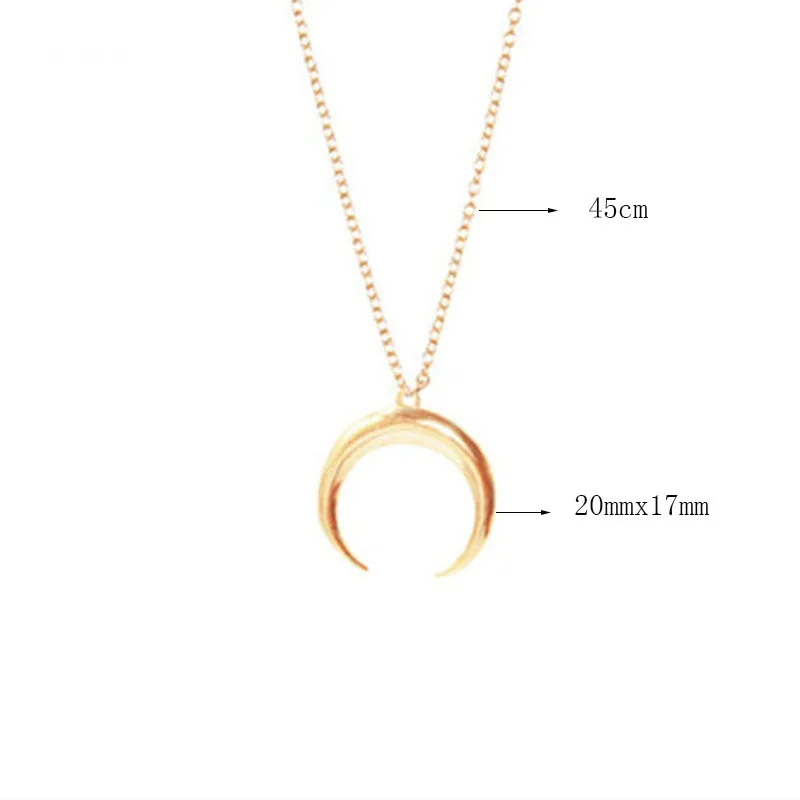 2019 модное тонкое изогнутое ожерелье с полумесяцем женская серебряная золотом