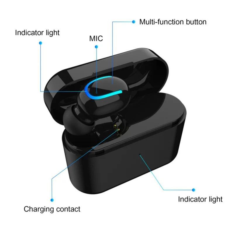 Вкладыши Беспроводные Bluetooth 4 2 наушники имеется функция шумоподавление и