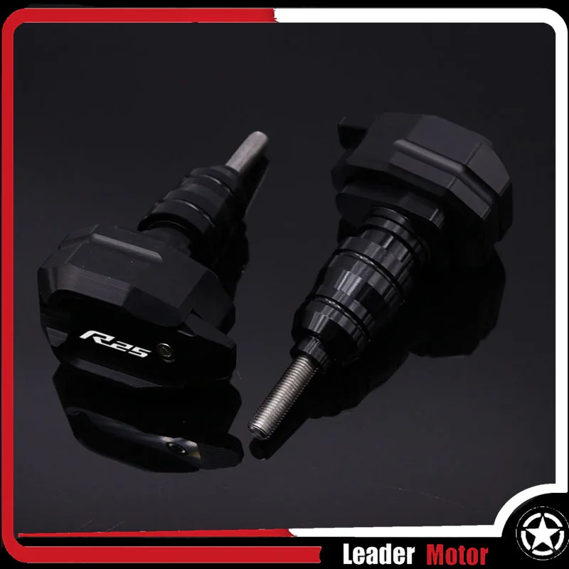 Black logo (R25) Подходит для YAMAHA MT-03 MT-25 YZF-R3 YZF-R25 YZF R3 YZF R25 защита от падения рамки слайдер обтекателя гвардии Анти ночлега протектор - Цвет: Black logo (R25)