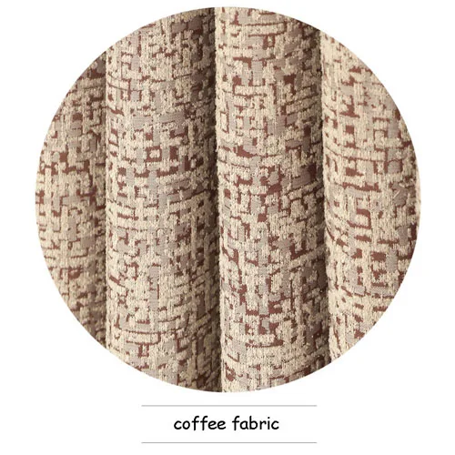Coffee Curtain Современные двухсторонние жаккардовые тканевые шторы для спальни гостиной пиксельный узор Изысканная Роскошная занавеска «москитная сетка» - Цвет: Coffee Curtain