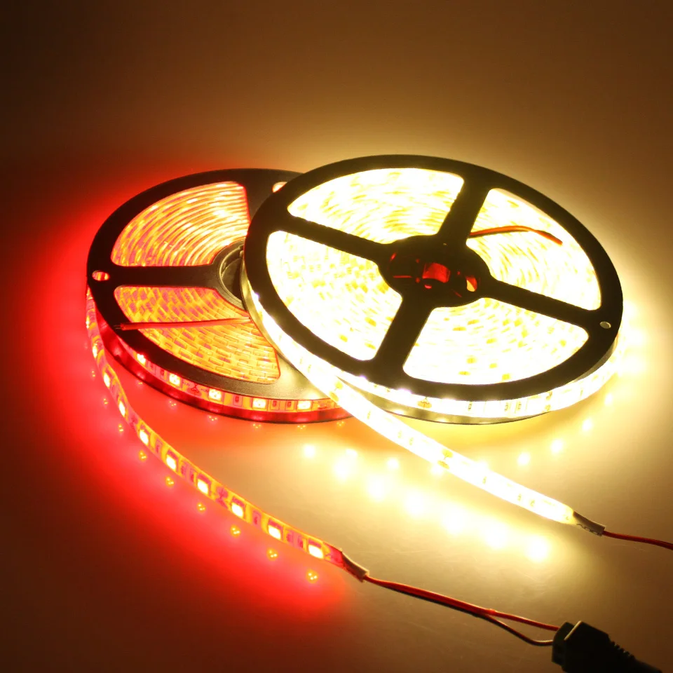 Гибкая СВЕТОДИОДНАЯ лента SMD 5050 5 м/рулон 12 В RGB белый/теплый белый синий зеленый