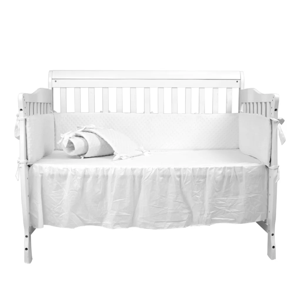 Однотонное детское постельное белье для кроватки 100% хлопок бампер детской