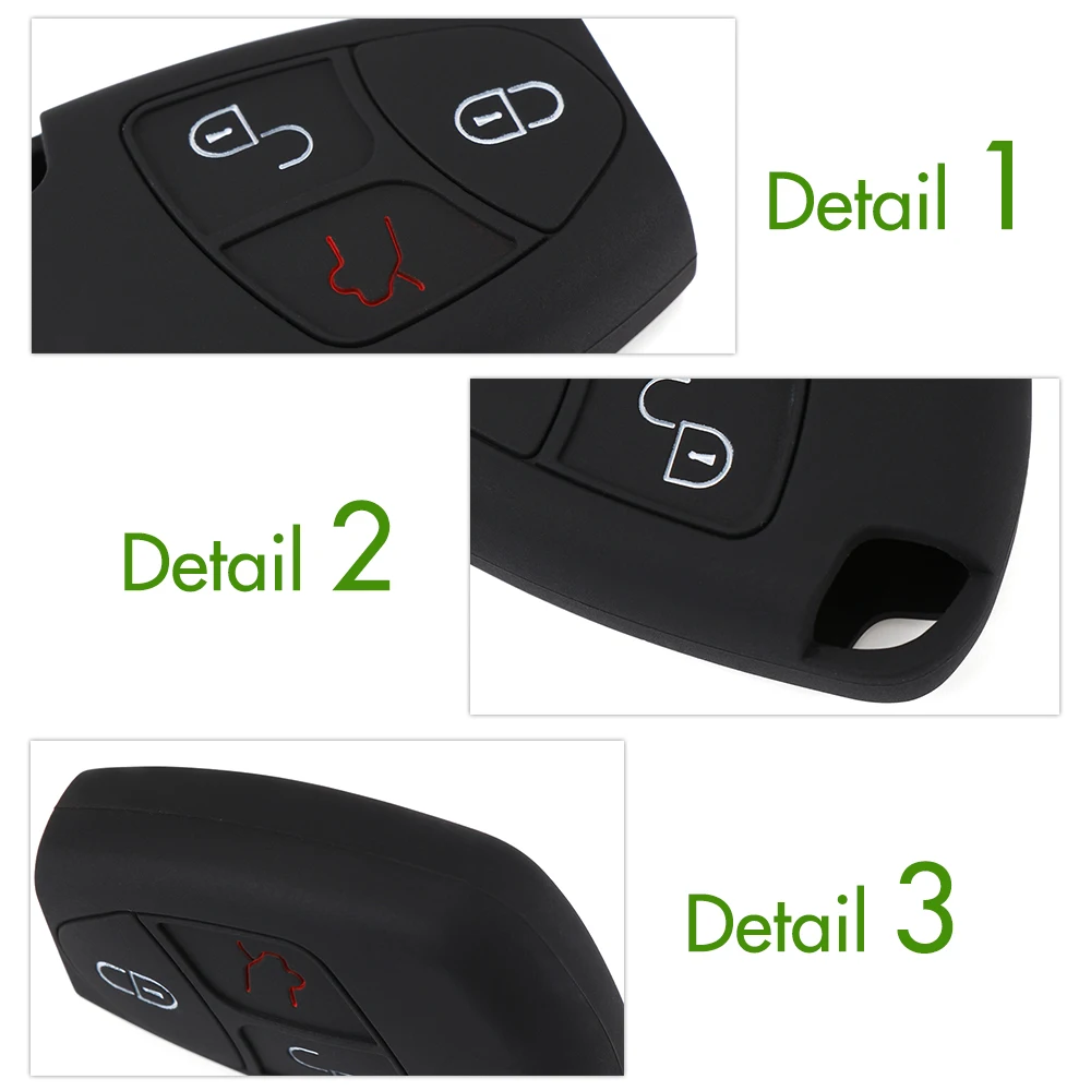 Силиконовый чехол-книжка с 3 кнопками для дистанционного управления Mercedes Benz B C E ML