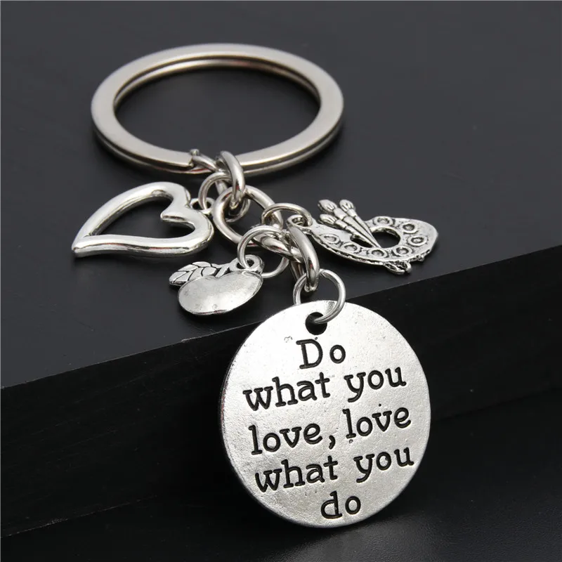 1 шт. брелок для художников Apple Charms paintbrush Keyring Paints брелки художника сделать то что