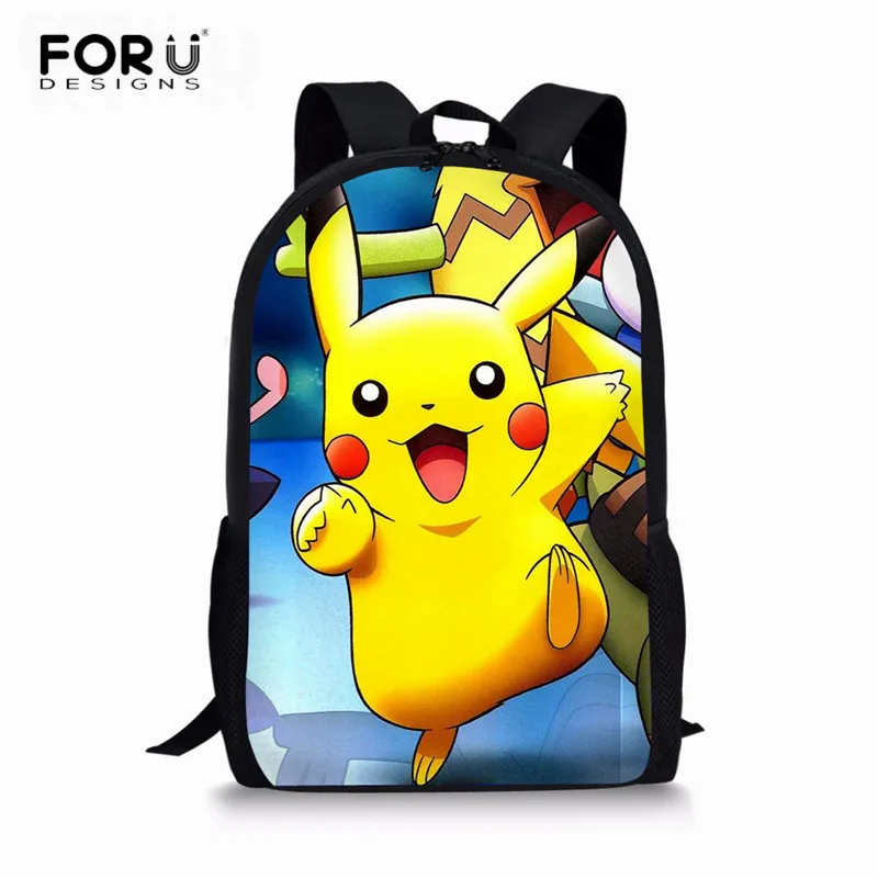 XM1089C FORUDESIGNS/аниме рюкзак Pokemon Карманный Пикачу школьная сумка для девочек и мальчиков рюкзак для переноски детей Детский Рюкзак основной Sudent Рюкзак Книга сумка - Цвет: XM1089C
