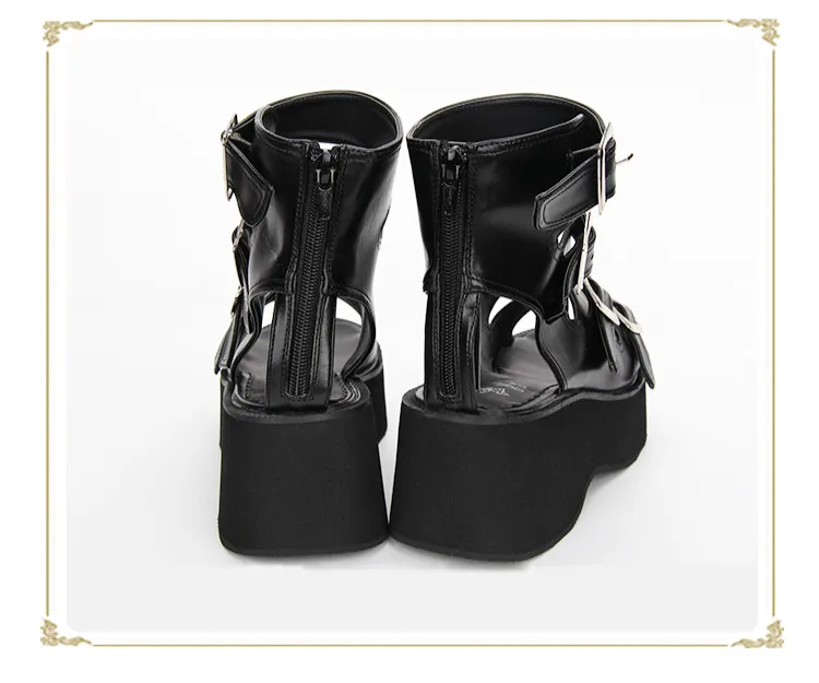 Симпатичные панковские туфли принцессы новые летние босоножки на высоком