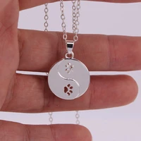 hzew new bagua map dog and cat paw claw pendant necklace