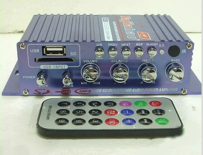 Новый усилитель мощности 12 В Hi-Fi аудио карта памяти SD/U диск алюминиевый