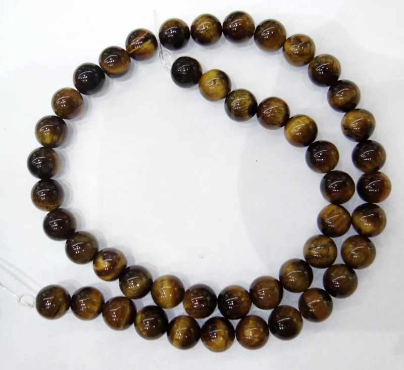 Оптовая продажа круглые бусины натуральный камень коричневого цвета Gold тигровый