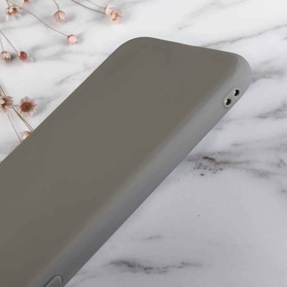 Мягкий силиконовый серый однотонный чехол для телефона iPhone X XR XS Max 5 5S SE 6 6S 7 8 Plus 11