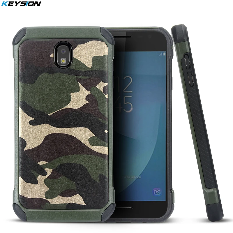 Keysion Case for Samsung Galaxy J7 2017 EU Version Army Camo Camouflage PC+TPU 2 in1 Anti-knock Protective Cover J730FM |