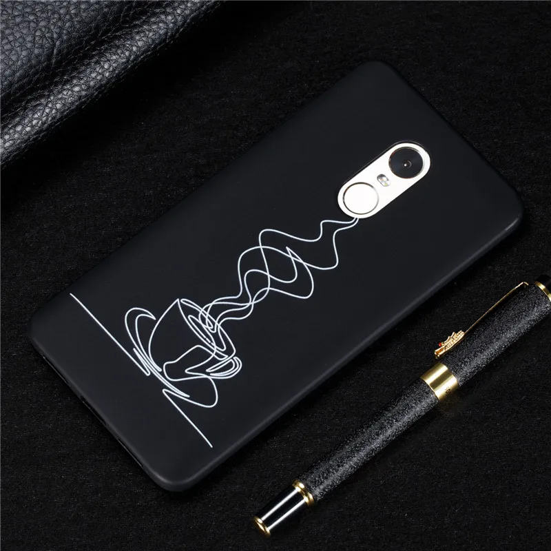 phone case Черный мягкий чехол чехлы на для Xiaomi Redmi note 4X 4 3D простой матовый Силиконовый чехол для телефона на для Сяоми ксиоми Редми Ноут 4Х 4 3 полный Чехол - Цвет: phone case