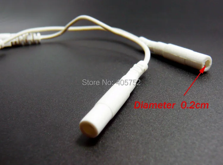 

DHL Freeshipping 4000pcs/set Adapter Tieline Short Cables Electrode Wires with Snap 3.5mm Plug Hole 2.0mm