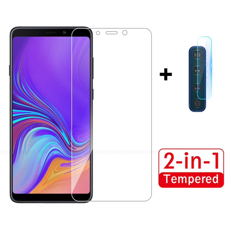 Защитное стекло 2 в 1 для Samsung Galaxy A9 A7 A750 2018 Star Lite A9S переднее закаленное + защита