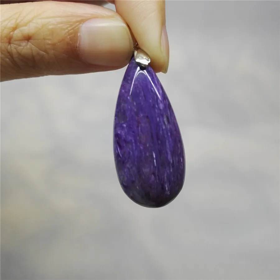 Фиолетовый Чароит Натуральный камень кулон для Jewery решений Цепочки и ожерелья