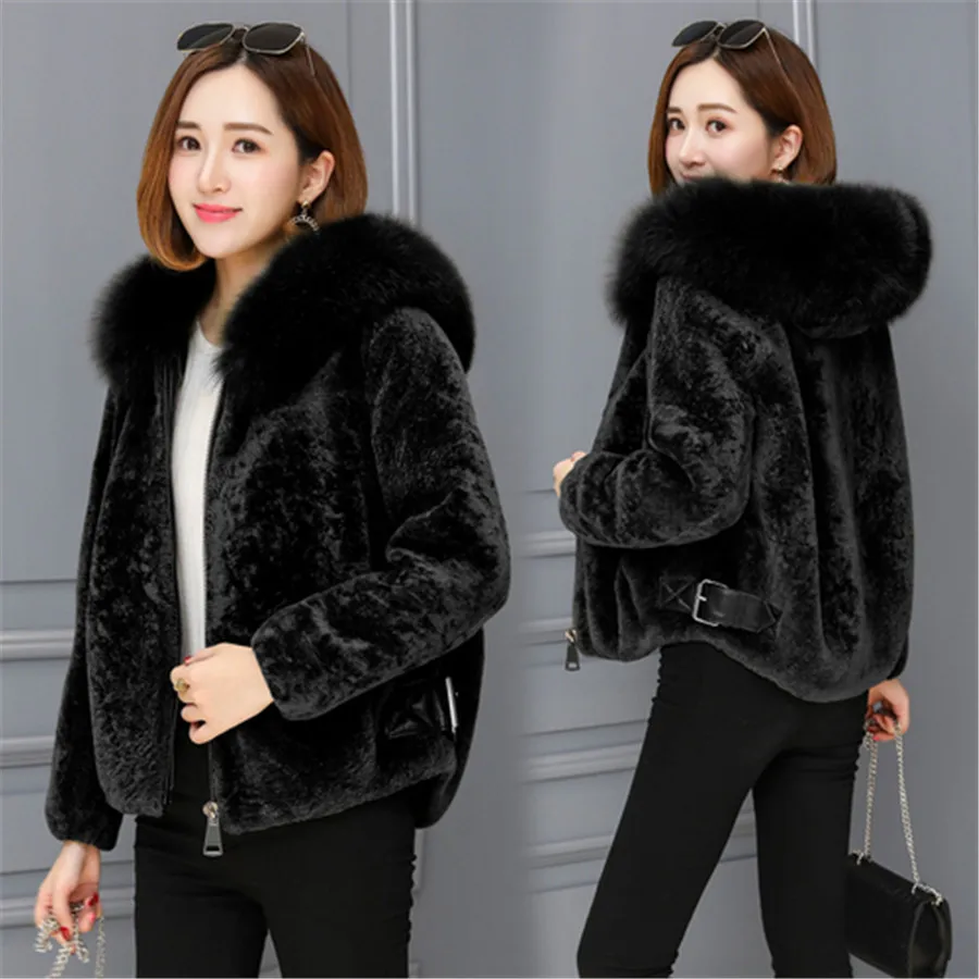 Высокое качество 2019 мех одно пальто большой размер свободный женский Новый Лисий