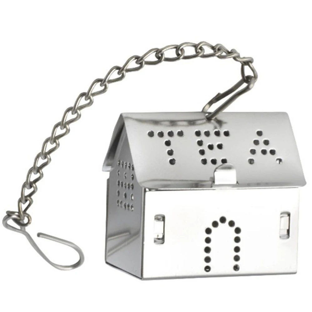 Горячая Чай Ситечко нержавеющая сталь дом формы чай листьев мешок блокировки