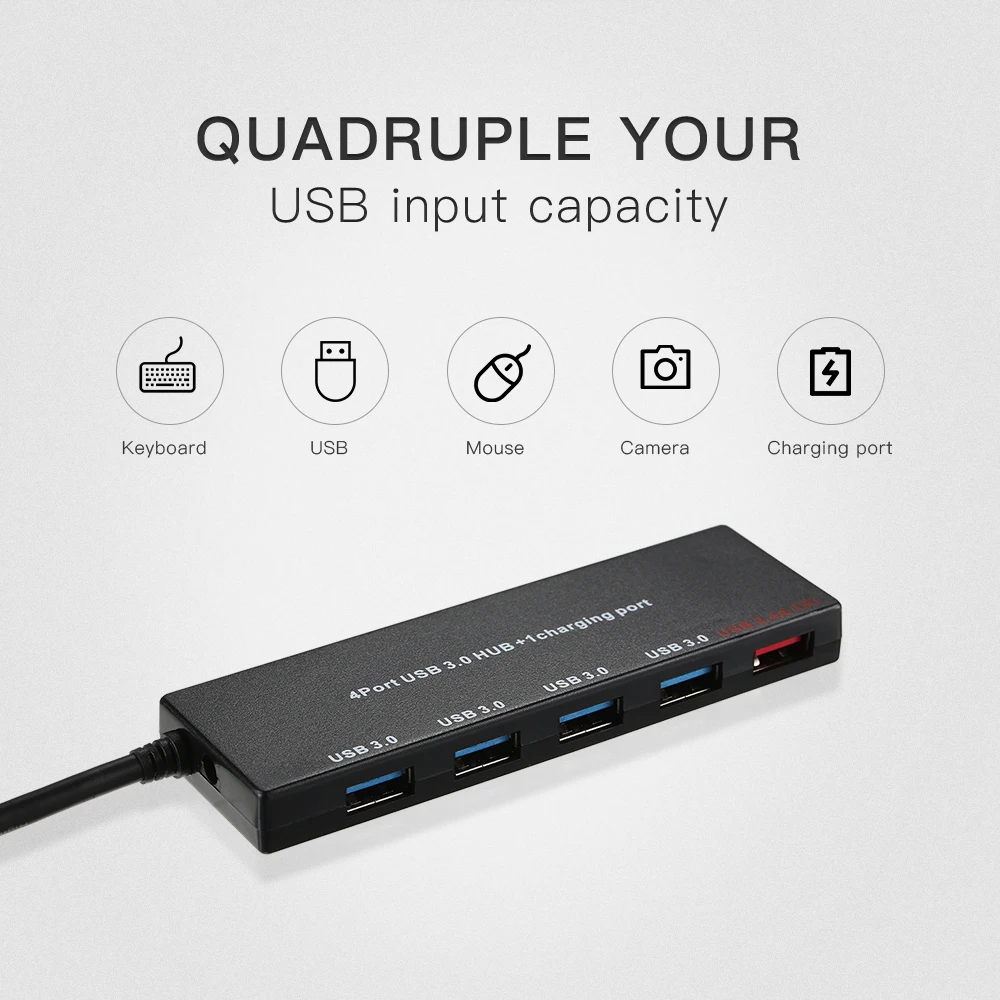 5 портовый высокоскоростной мини порт USB 3 0 Hub Гбит/с скорость передачи с отдельным