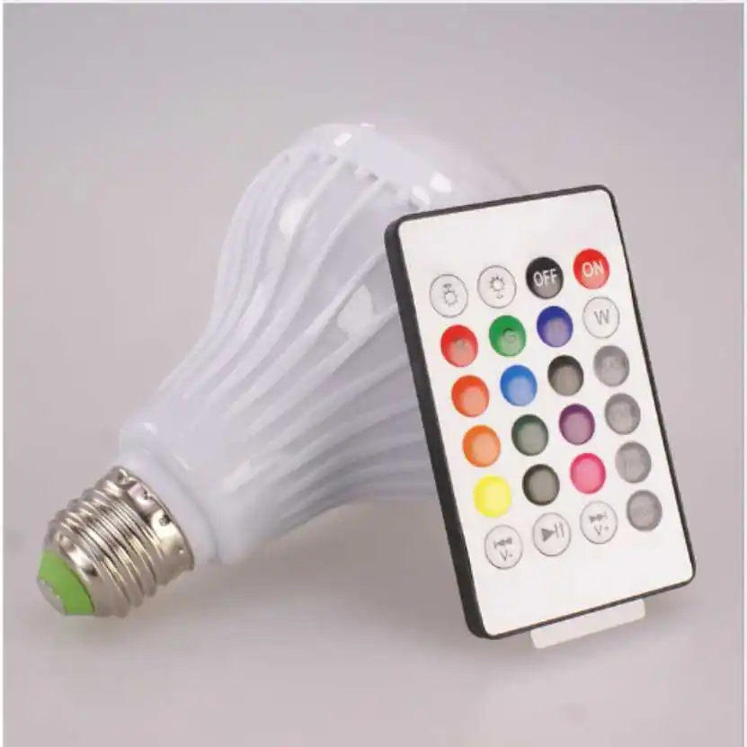 Умная Беспроводная Bluetooth Колонка E27 12 Вт светодиодная лампа RGB 110 В 220