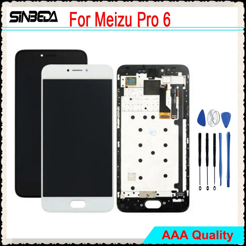 5 2 &quotSinbeda для MEIZU Pro 6 ЖК дисплей сенсорный экран с рамкой дигитайзер сборка Meizu pro6