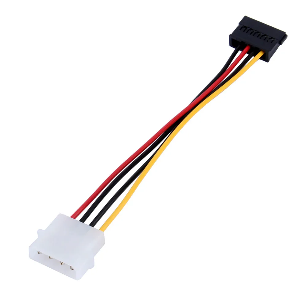 

1 шт. Serial ATA SATA 4 Pin IDE Molex до 15 Pin HDD адаптер питания кабель жесткого диска адаптер папа к женскому кабелю Бесплатная доставка