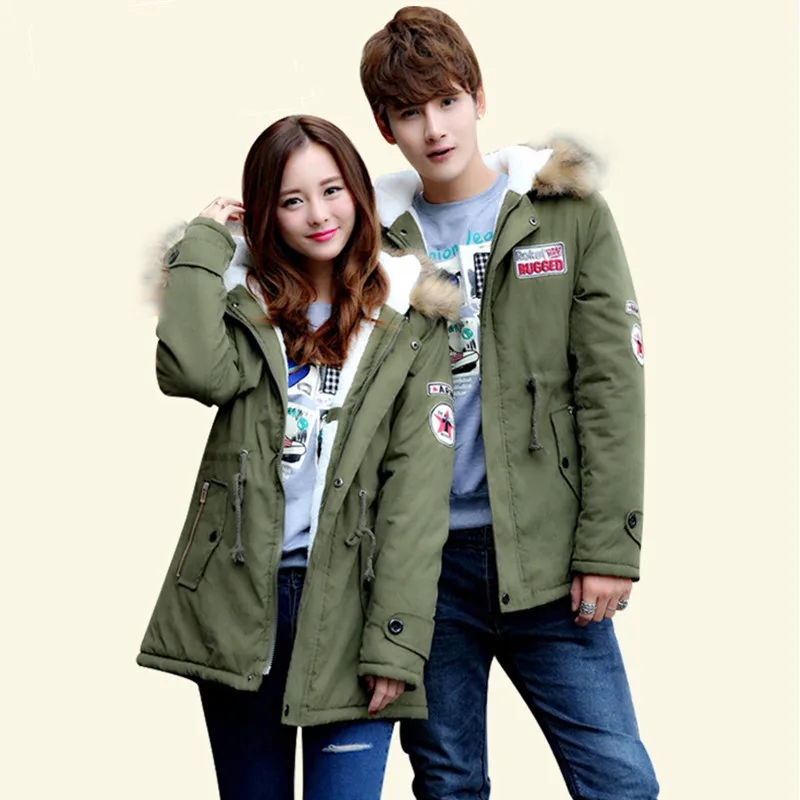 Зимняя пара влюбленных женщин прилив хан широкий мужской большой размер плюс