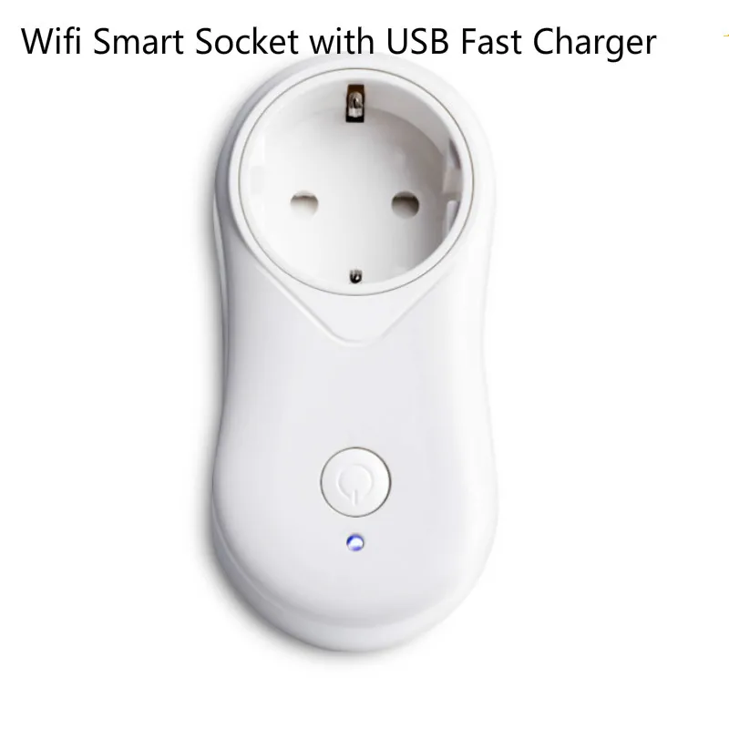 Новое USB быстрое зарядное устройство WiFi умная розетка ЕС Тип 16A поддержка Alexa и Google