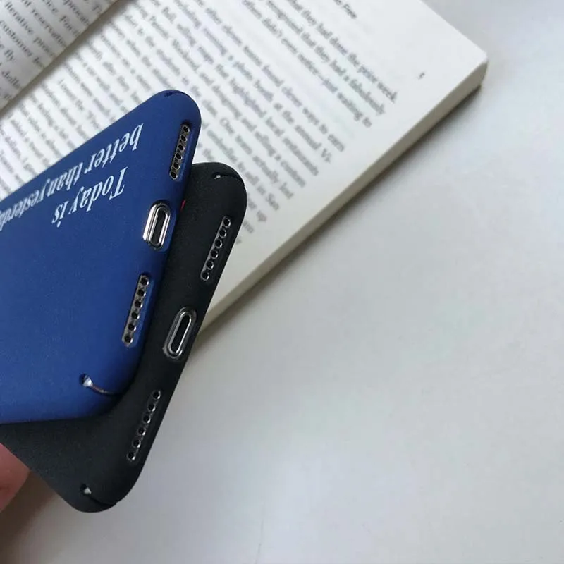Простой с английской фразой чехол для iPhone X XR XS Макс 5 5S SE 6 S Plus матовая полное