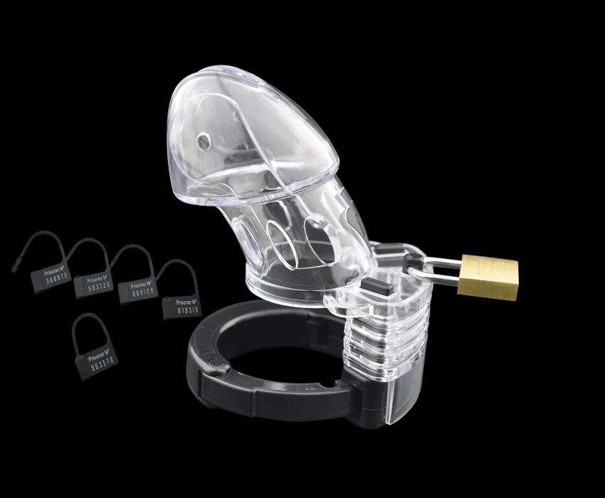 Пластиковый Мужской Пояс верности CB3000 Регулируемая клетка для пениса замок